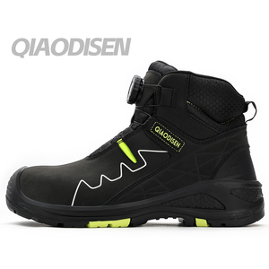 <span class=keywords><strong>Bottes</strong></span> de sécurité HRO en cuir Crazy Horse avec embout en fibre de verre anti-impact, antidérapantes, respirantes, résistantes à la chaleur, chaussures de sécurité en caoutchouc - Product Image 1
