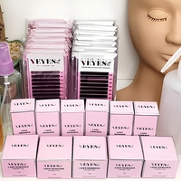 Kit d'entraînement et d'exercice pour cils VEYES, ensemble de têtes de mannequin pour maquillage, kits d'extension de cils individuels à marque privée