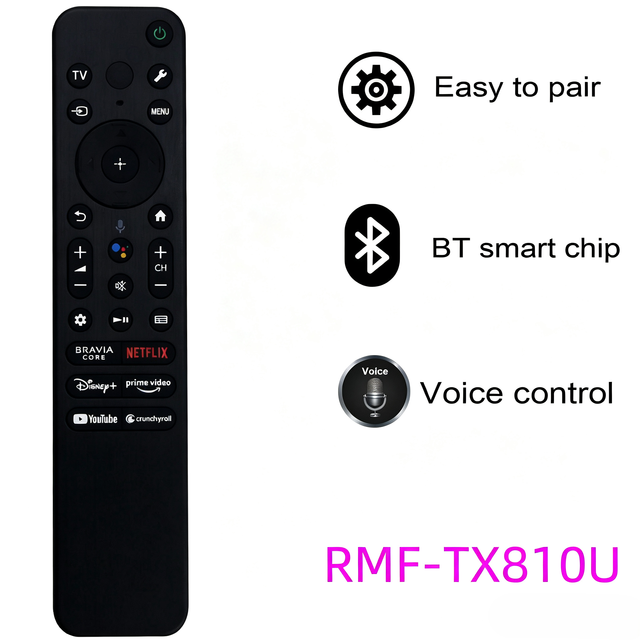 RMF-TX810U Replacement Voice BT Remote Control Use for Sony All Smart LED OLED  TV