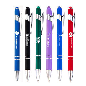 Stylo à bille stylet en caoutchouc souple avec logo personnalisé Conception promotionnelle en métal pour les médecins et les infirmières - Product Image 1