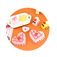 Ciondoli Cabochon in resina rosa in miniatura per Scrapbooking e accessori decorativi per la marcatura di gioielli artigianali