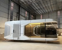 Capsule mobile intégrée entièrement meublée, vue panoramique intelligente, idéale pour les séjours en gîte ou camping dans les zones touristiques
