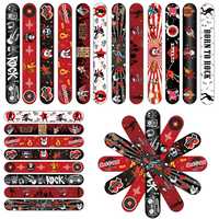Nouvelle série Rock Pat-Along, bracelet unisexe, 12 bracelets en PVC Rock 'n' Roll pour la décoration de fêtes musicales et les cadeaux