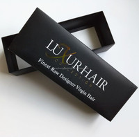 Boîte d'emballage et sacs rectangulaires avec logo personnalisé en papier pour extensions de cheveux