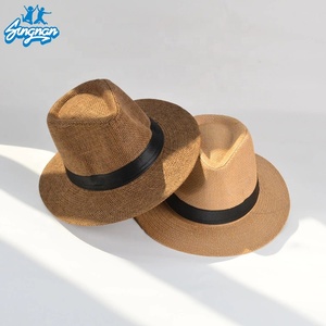 Casquette Visor d'été Très Vendue <span class=keywords><strong>Chapeau</strong></span> Homme Couleur Unie <span class=keywords><strong>Chapeau</strong></span> Panama en <span class=keywords><strong>Paille</strong></span> <span class=keywords><strong>Chapeau</strong></span> Fedora Simple Plage Voyage Taille - Product Image 1