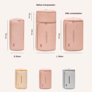 Compressible Cylinder Foldable Eco-Friendly <b>Quilt</b> Bag Clothes Organizer Modern Business&Shopping Use Large Capacity Moving - Product Image 6