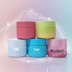 Frascos de Vidrio Opal con Logotipo Personalizado, Laterales Rectos, Rojo Rosado, Herméticos, 15g 30g 50g 100g, Recipientes de Vidrio de Colores con Tapas de Plástico - Product Image 1