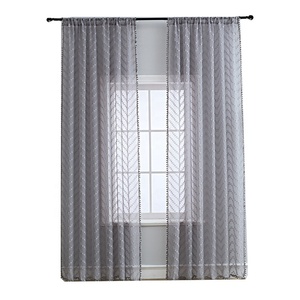 <span class=keywords><strong>Tende</strong></span> Finite Grigio Nordico in Poliestere Goffrato, Tenda Filtrante Semitrasparente in Tulle Jacquard Testurizzato Ignifugo - Product Image 5