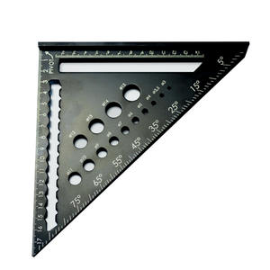 Transportador profesional 7 pulgadas aleación <span class=keywords><strong>de</strong></span> <span class=keywords><strong>aluminio</strong></span> carpintería triángulo <span class=keywords><strong>regla</strong></span> métrica pulgadas 90 grados 45 grados cuadrado triángulo <span class=keywords><strong>regla</strong></span> - Product Image 2