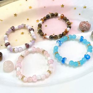 Natural <b>Bracelet</b> Colorful Glass Beaded Amulet Protection Strategic In-house Production Custom Stone Choice - Product Image 1