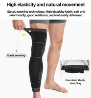 Accessoires de sport d'extérieur : Manchon de compression respirant pour genou, idéal pour la course, protection longue pour jambe et genou