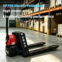 Transpalette Électrique EP F3E PRO 1500-2000kg Li-Ion Charge Rapide 48V avec Fourches Étroites et Larges pour Logistique