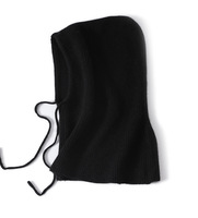 Nouveau gros épaissi laine tricotée cagoule chapeaux cordon chaud hiver écharpe cou chapeau
