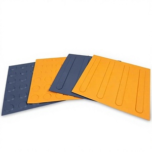 Tuile tactile extérieure de pavage de goujon de bande d'indicateur de 30x30cm tuile tactile de force industrielle pour des trottoirs - Product Image 1