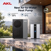 Système de pompe à chaleur R290 avec boîtier hydro mural intégré, pompe à inverter et chauffage 3 kW, haute efficacité pour chauffage, refroidissement et eau chaude