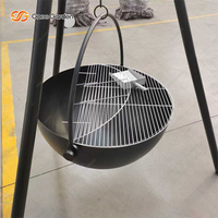 Grille de barbecue d'extérieur en acier et métal de style moderne avec revêtement en poudre pour l'extérieur