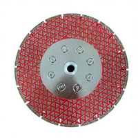 Disque de coupe diamanté électrolytique double face à humidification avec bride M14 pour marbre et céramique
