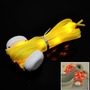 Tali sepatu LED warna-warni kustom tali sepatu datar tali sepatu cahaya renda magnetik pita sepatu renda - Product Image 3