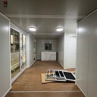 Maisons conteneurs pliables et extensibles de 20 et 40 pieds, marque Yikun, 2, 3 ou 4 chambres, couleur personnalisée, avec salle de bain, cuisine et toilettes
