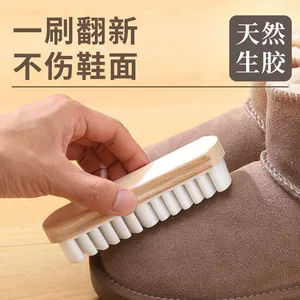 Suede Shoe <b>Brush</b> With Soft Pp Bristles For Nubuck Leather <b>Cleaning</b> And Polishing - Product Image 5