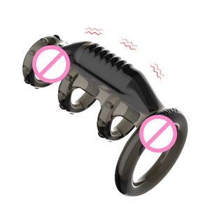 Anillo de Restricción para el Prepucio Antideslizante y Vibrador 100% Impermeable, Funda de Bloqueo de Resonancia para Parejas, Producto para <span class=keywords><strong>Adultos</strong></span> para el Pene Masculino - Product Image 1