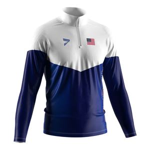 Sudadera con capucha deportiva de poliéster ligero, de secado rápido, con cremallera de 1/4, corte ajustado, para lucha libre, OEM del fabricante - Product Image 3