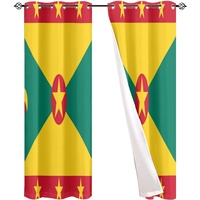 Rideau occultant avec drapeau national de Grenade, isolation thermique, draperie en polyester pour la décoration d'appartements, de bureaux et de chambres
