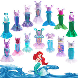 BAIGE bambino alla moda senza maniche abito da principessa a coda di pesce lungo abito <span class=keywords><strong>con</strong></span> paillettes per ragazze per costumi di film TV - Product Image 1