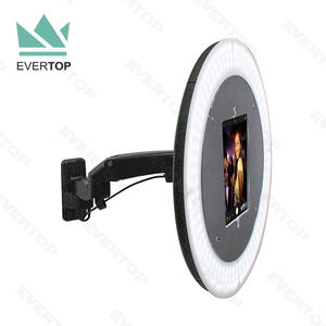 PBW01 9.7, 10.5, 12.9 pouces pour iPad Air, <span class=keywords><strong>pro</strong></span> Photo Stand Mural Photo Kiosque Affichage Public Photomaton avec LED <span class=keywords><strong>Ringlight</strong></span> - Product Image 5