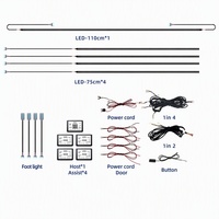 Kit de Luces Ambientales para Auto Trontech Dual Zone 10 en 1, CHASER RGB, Control de Doble Zona, Tira LED Cortable de 110 cm, Control por Aplicación, Sincronización con Música