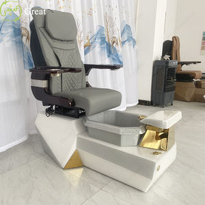Nuevo proceso Gelatum Base High Back <span class=keywords><strong>Foot</strong></span> Spa Chair Electric Gold Beauty Shop Masaje Pedicura Silla con surf - Product Image 4