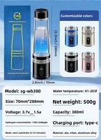 Bouteille d'eau hydrogénée portable avec technologie SPE/PEM et bouteille d'eau hydrogénée pure à 5000 ppb, 2400 ppb