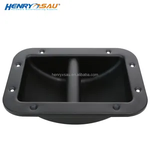 Portable Audio Player box bar handle 8 holes recessed steel bar handle in black for floor stage speaker air tight cover