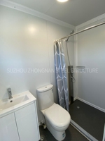 Zhongnan Cabine mobile détachable de luxe personnalisée à pack plat Maison mobile Petite maison préfabriquée de 2 chambres à coucher Maison préassemblée en conteneur