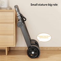 Chariot pliable portable en métal et plastique, à traction manuelle, pour usage domestique, transport de charges lourdes, courses et courses d'épicerie