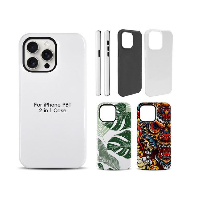 3D 2 in 1 Sublimation Phone Case for Samsung S26 Custom Heat Press Tough Protective Back Cover for iPhone 17 Pro Max Phone Case