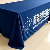 Nappe publicitaire personnalisée en tissu jacquard 260G, imprimée numériquement, écologique, pour tables de 4x6 et 8 pieds, avec logo sur mesure