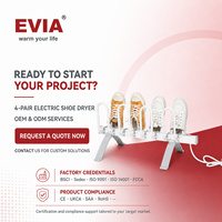 EVIA EV-80 Séchoir à chaussures portable en aluminium à faible bruit, économe en énergie et séchage rapide
