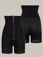 Culotte gainante taille haute double couche sans couture, effet ventre plat et lifting des fesses, contrôle ferme, mince, ODM, pour femme