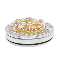 1 crochet porte-monnaie rond, couronne, accessoire de sac à main, pour femmes, avec crochet, portable
