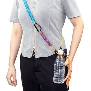 Sangle de transport réglable en nylon multifonction pour bouteille d'eau, avec boucle en plastique, pour randonnée et voyage - Product Image 5