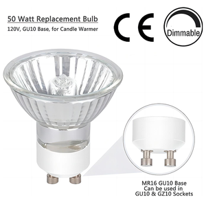 Tiết kiệm năng lượng 230V 25W 35W 50W GU10 Halogen đèn spotlight hương thơm nến ấm hơn đèn Showcase 35W 50W GU10 bóng đèn halogen - Product Image 4