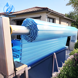 Couverture de <span class=keywords><strong>piscine</strong></span> à lattes PC <span class=keywords><strong>automatique</strong></span> à forte demande avec bloqueur de feuilles de couronne et réducteur d'évaporation inclus - Product Image 2