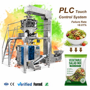 Machine d'emballage verticale haute vitesse de qualité alimentaire pour légumes et salades, machine de formage, de remplissage et de scellage verticale - Product Image 1