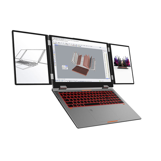 Free Priviate Label I5 Three Screen 16 "+10.5" *2 Support Dual Graphics Cards Face Recognition Wake up Multifunctional Laptop