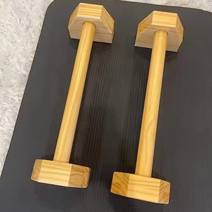 Barras paralelas de madera, pies de goma antideslizantes para tablones de entrenamiento de fuerza para hombres - Product Image 1