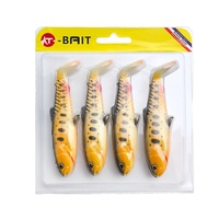 Leurre souple en acier inoxydable imprimé, imitation poisson-chat géant, queue en T, sans hameçons, vente en gros à l'exportation