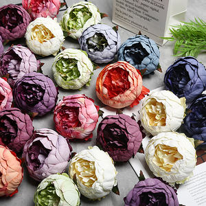 Grande tête de fleur de pivoine ronde série sombre Arrangement de fleurs nobles Tête de fleur en vrac - Product Image 4