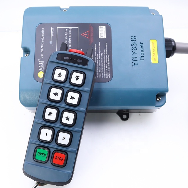Hot Selling 8 Buttons Double Speed Electric Crane Hoist Radio Industrial Smart Wireless Remote Control