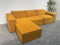 Ensemble de canapés modulaires compressés sans structure, scellés sous vide, en forme de L, pour salon de villa, gain de place, convivial pour la famille